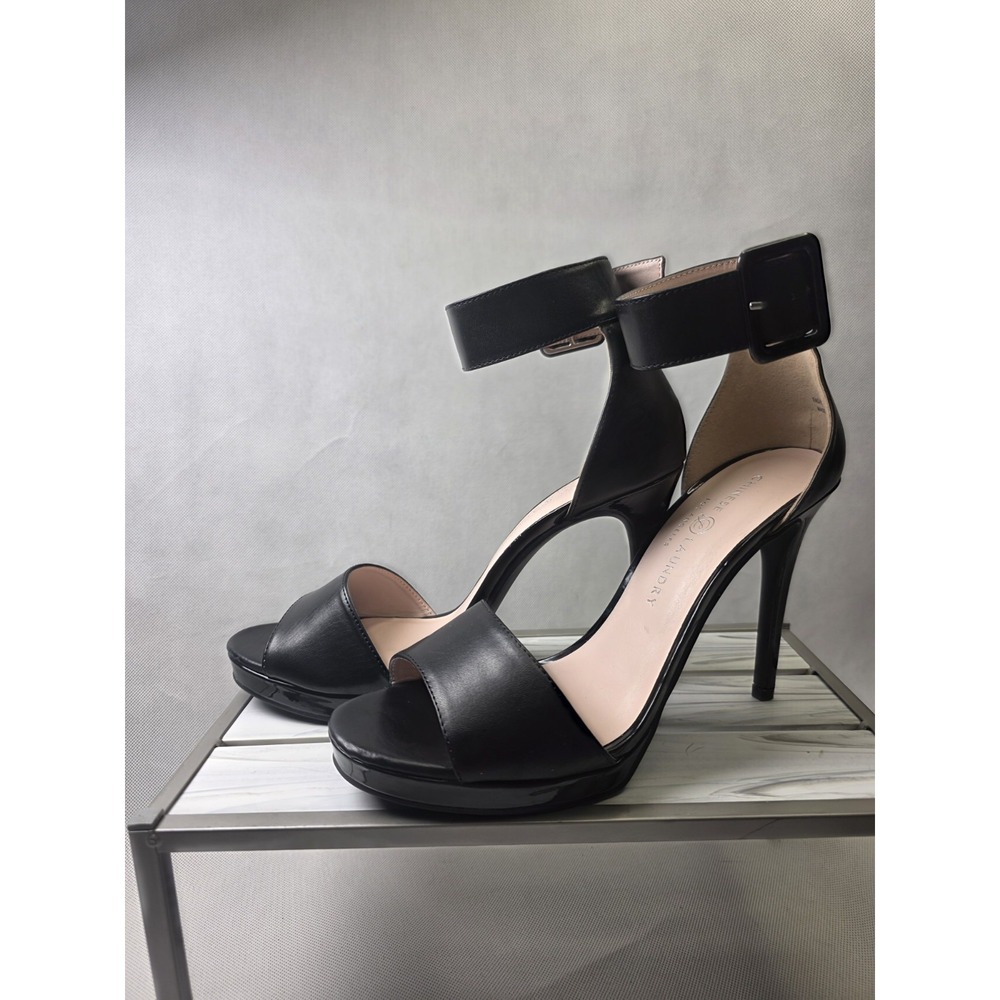 Chinese Laundry Black Strappy Platform Stiletto 5.5" Heels  Women's 10